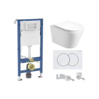 Інсталяція Geberit 458.133.21.3+ унітаз Venta EDGE + клавіша Delta01 біла