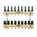 Коллектор с расходомерами Raftec GOLD 1'x9 LCR-1.9