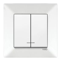 Вимикач VIKO Meridian 2 клавіші 90970050-WH