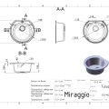 Мийка для кухні MIRAGGIO Tuluza 530x490 Пісочний