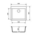 Мийка для кухні VENTA Stone 560х500х200 VS502004