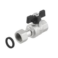 Кран прямой с накидной гайкой Raftec BLACK DN15 1/2' бабочка PRB-1