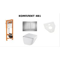 Комплект унитаз VENTA LIST+ Инст ZSP/M400/0/K KK pol+Клав.SPP/028/0/K+.пан.AKC/108/0/T