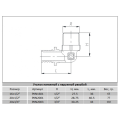 Кутник натяжний Raftec ЗЗ 25x3/4'