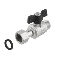 Кран прямой с накидной гайкой Raftec PN40 ВН 1/2' бабочка PRBM1