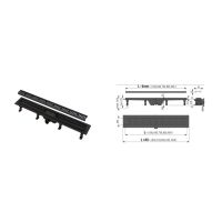 Трап зливний Alcaplast APZ10BLACK-850M
