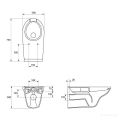 Унітаз підвісний Cersanit ETIUDA для осіб з обмеженими можливостями, без сидіння, арт. K670-002