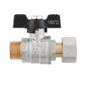 Кран прямой с накидной гайкой Raftec PN40 ВН 1/2' бабочка PRBM1