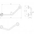 Поручень настінний вигнутий Laris 42002014