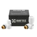 Комплект для підключення радіатора кутовий Raftec WHITE 1/2' DKU11-W