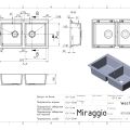 Мойка для кухни MIRAGGIO Westeros 870x500 Серый