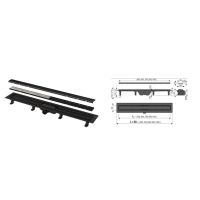Трап зливний Alcaplast APZ19BLACK-550 DOUBLE