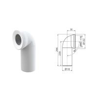 Коліно для унітазу Alcaplast A90-90A 90°