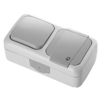 Вимикач + розетка VIKO Palmiye IP 54 90555581