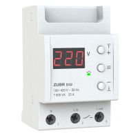 Реле напруги ZUBR D32 (32А, підключ. низ, 3 Din, контроль/демонстація напруги)