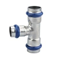 Трійник редукційний ASG INOX тип V press steel ф 54х22 мм