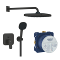 Душевая система Grohe Cubeo скрытого монтажа, черный матовый со SmartBox, арт 1053362430+35604000