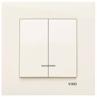 Вимикач VIKO Karre 2 клавіші з підсвіткою 90960150