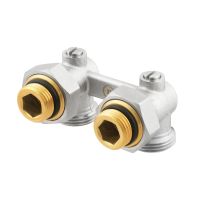 Узел нижнего подключения радиатора PLM  угловой 1/2'х3/4' HRVA11