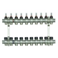Колектор з витратомірами Raftec STEEL 1 'x10 RC03-10