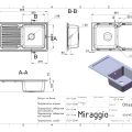 Мийка для кухні MIRAGGIO Orlean 860x505 Сірий