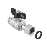 Кран прямой с накидной гайкой Raftec PN40 ВН 3/4' бабочка PRBM2