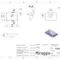 Умивальник Miraggio ALBENA  450 білий глянец + перелив