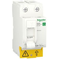 Дифференциальное реле 2P 63А 100мА тип AC Schneider (R9R52263)