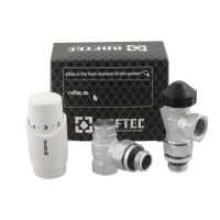 Комплект для подключения радиатора осевой, термостатический Raftec 1/2' KTUAX11