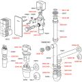 Воронка з сифоном для збору конденсату Alcaplast AKS1Z с шариком