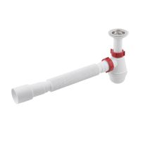 Сифон для умивальника Polmark 1 1/4'x40 з литим випуском з гофротрубою 40x40/50 мм