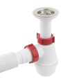 Сифон для умивальника Polmark 1 1/4'x40 з литим випуском з гофротрубою 40x40/50 мм