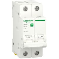 Автоматичний вимикач Schneider RESI9 2 полюса 6А С 6kA R9F12206