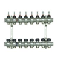 Колектор з витратомірами Raftec STEEL 1 'x 8 RC03-08