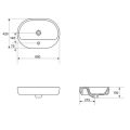 Раковина на стільницю Cersanit CASPIA 60 см, арт. K11-0099