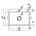 Мойка для кухни VENTA Brushed 580x450 BVM5845