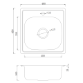 Мийка для кухні VENTA Micro decor 480x480 VM48486D