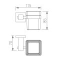 Стакан настенный VENTA матовое стекло V330B черный