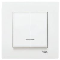 Вимикач VIKO Karre 2 клавіші з підсвіткою 90960050