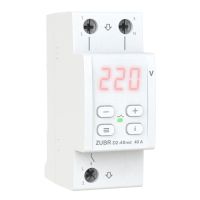 Реле напруги ZUBR  D2-40 red підключ верх/низ 2 Din червона індикація,термозахист Pro Model