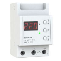 Реле напряжения ZUBR D40 (40А, подключ. низ, 3 Din, контроль/демонстрация напряжения)