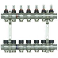 Колектор з витратомірами Raftec STEEL 1 'x7 RC03-07