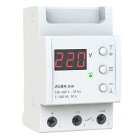 Реле напруги ZUBR D50 (50А, підключ. низ, 3 Din, контроль/демонстація напруги)