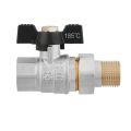 Кран кульовий з американкою Raftec BLACK PN50 ВЗ 1/2' метелик DRBS1