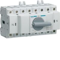 Перемикач модульний трьохпозиційний I-0-II до 35мм2, 4п 63А HAGER (HIM406)