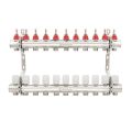 Колектор Polmark 1'x3/4' 11 виходів з термоклапанами та витратомірами PBMF111