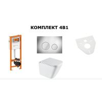 Комплект унитаз VENTA POST+ Инст ZSP/M400/0/K KK pol+Клав.SPP/112/0/K,+.пан.AKC/108/0/T