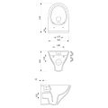 Унітаз підвісний Cersanit MILLE дюропласт, безобідковий, арт. S701-453
